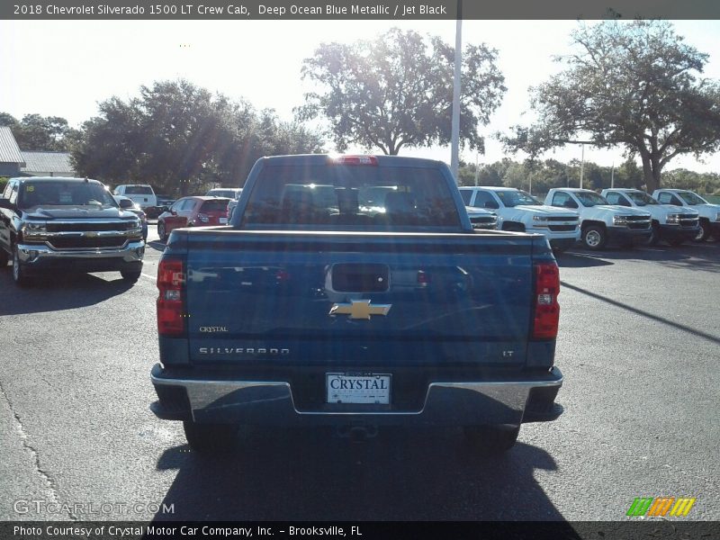 Deep Ocean Blue Metallic / Jet Black 2018 Chevrolet Silverado 1500 LT Crew Cab