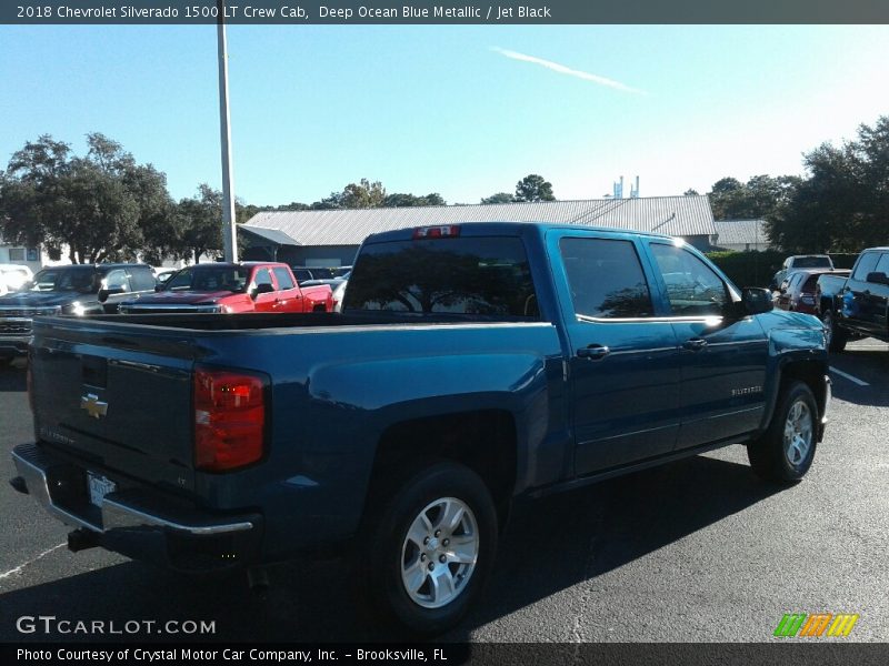 Deep Ocean Blue Metallic / Jet Black 2018 Chevrolet Silverado 1500 LT Crew Cab