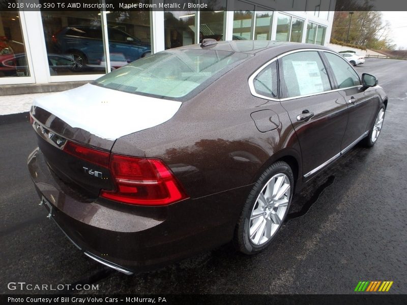 Maple Brown Metallic / Blonde 2018 Volvo S90 T6 AWD Inscription