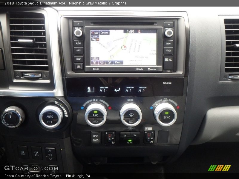 Controls of 2018 Sequoia Platinum 4x4