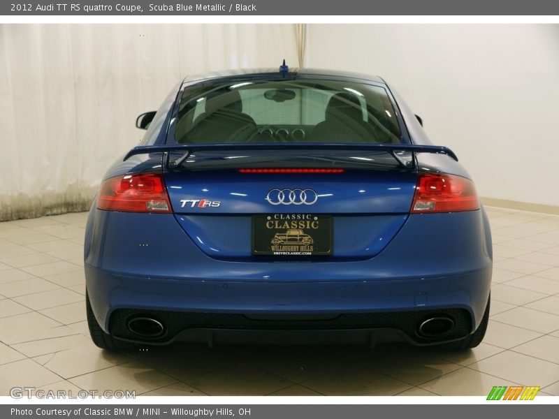 Scuba Blue Metallic / Black 2012 Audi TT RS quattro Coupe