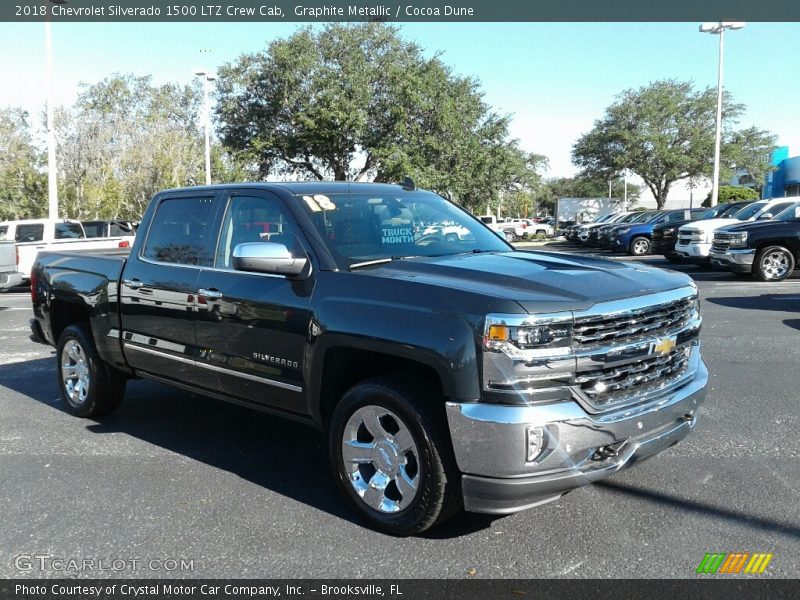 Graphite Metallic / Cocoa Dune 2018 Chevrolet Silverado 1500 LTZ Crew Cab