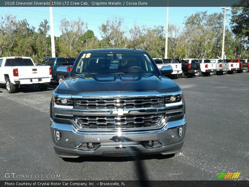 Graphite Metallic / Cocoa Dune 2018 Chevrolet Silverado 1500 LTZ Crew Cab