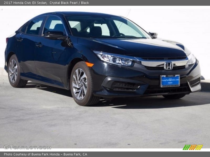 Crystal Black Pearl / Black 2017 Honda Civic EX Sedan