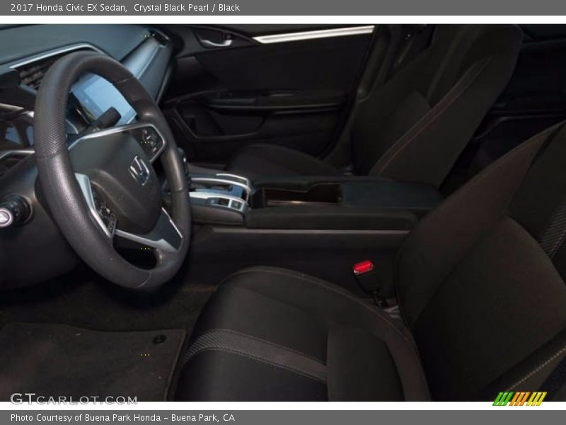 Crystal Black Pearl / Black 2017 Honda Civic EX Sedan