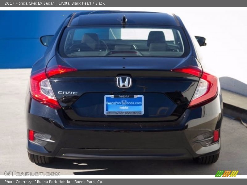 Crystal Black Pearl / Black 2017 Honda Civic EX Sedan