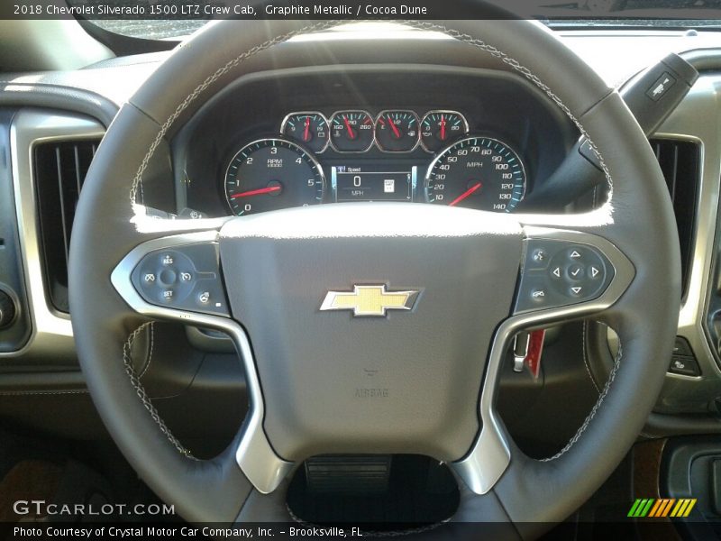 Graphite Metallic / Cocoa Dune 2018 Chevrolet Silverado 1500 LTZ Crew Cab