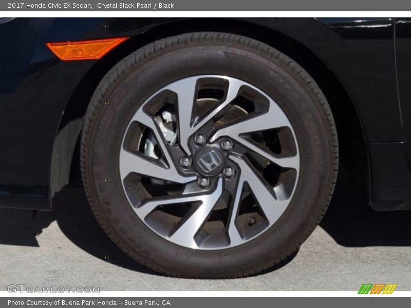 Crystal Black Pearl / Black 2017 Honda Civic EX Sedan