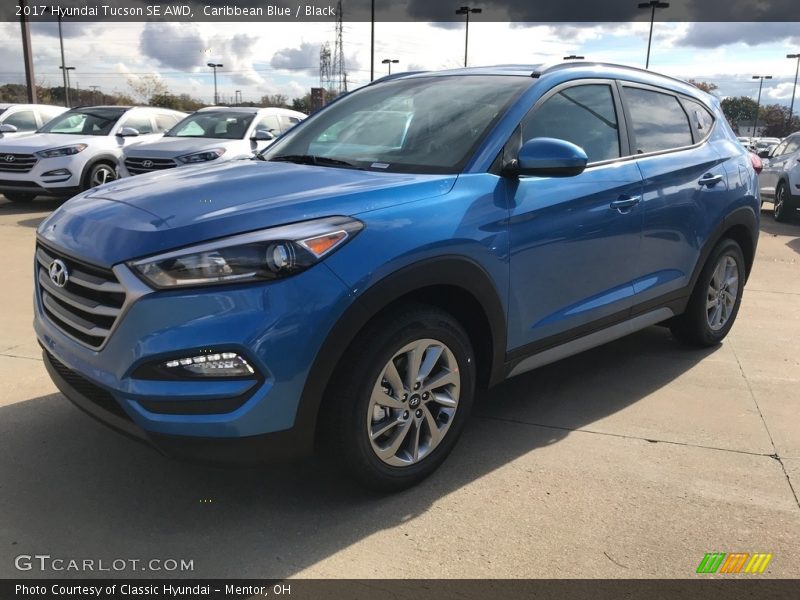Caribbean Blue / Black 2017 Hyundai Tucson SE AWD