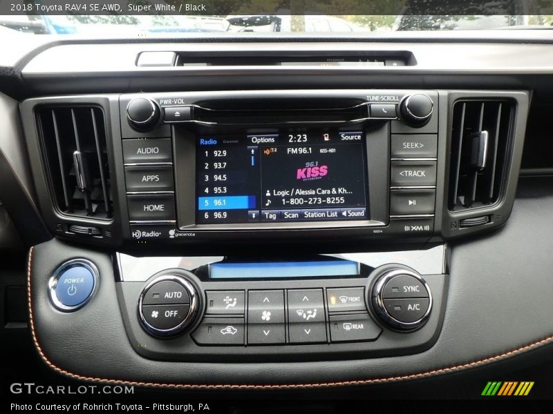 Controls of 2018 RAV4 SE AWD