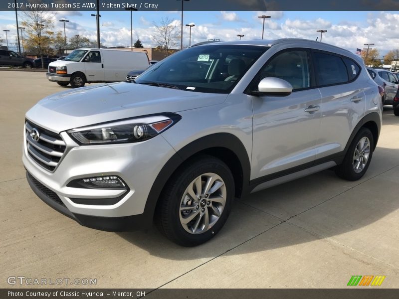 Molten Silver / Gray 2017 Hyundai Tucson SE AWD