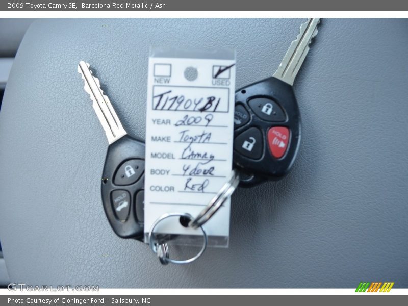 Barcelona Red Metallic / Ash 2009 Toyota Camry SE