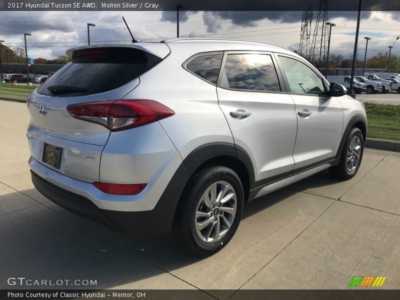 Molten Silver / Gray 2017 Hyundai Tucson SE AWD