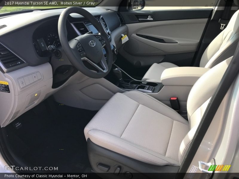 Molten Silver / Gray 2017 Hyundai Tucson SE AWD