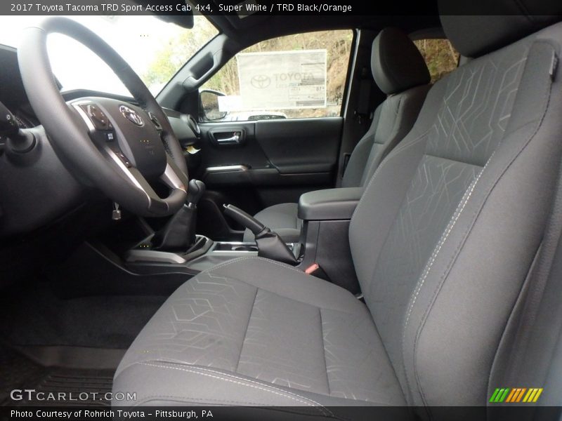 Super White / TRD Black/Orange 2017 Toyota Tacoma TRD Sport Access Cab 4x4
