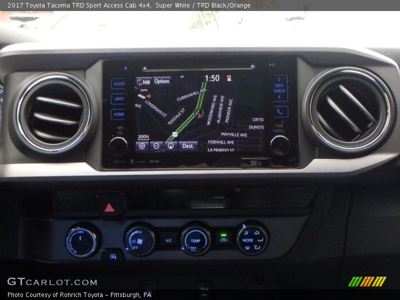 Super White / TRD Black/Orange 2017 Toyota Tacoma TRD Sport Access Cab 4x4