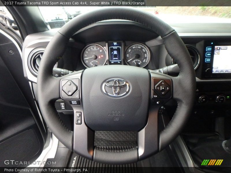 Super White / TRD Black/Orange 2017 Toyota Tacoma TRD Sport Access Cab 4x4