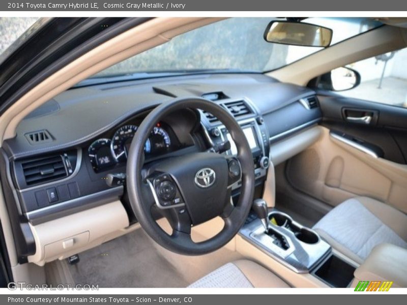 Cosmic Gray Metallic / Ivory 2014 Toyota Camry Hybrid LE
