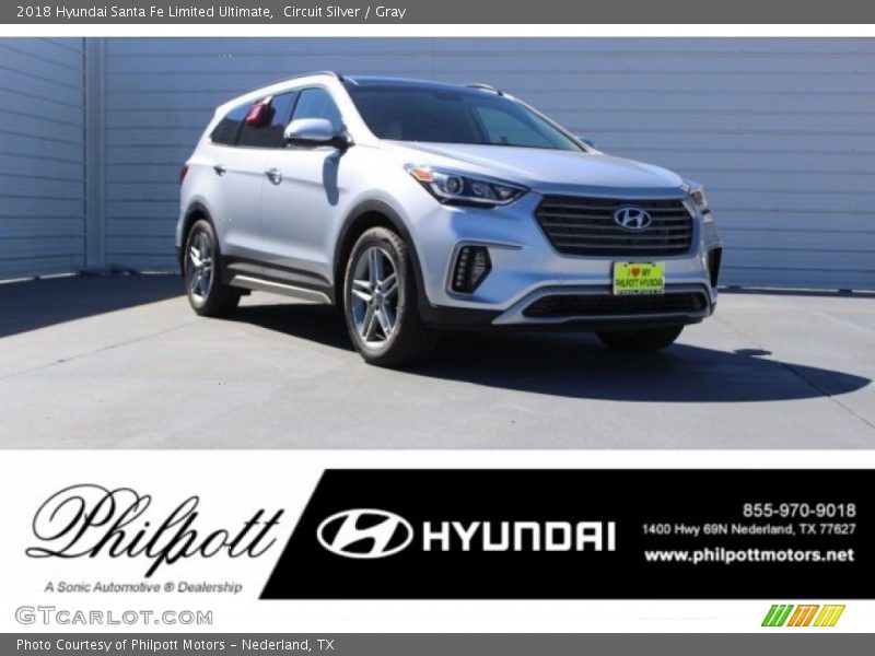 Circuit Silver / Gray 2018 Hyundai Santa Fe Limited Ultimate