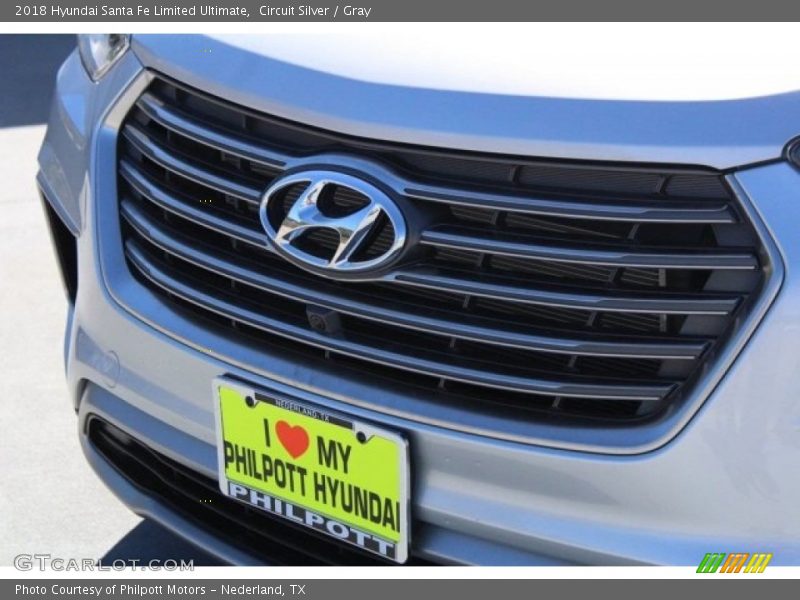 Circuit Silver / Gray 2018 Hyundai Santa Fe Limited Ultimate