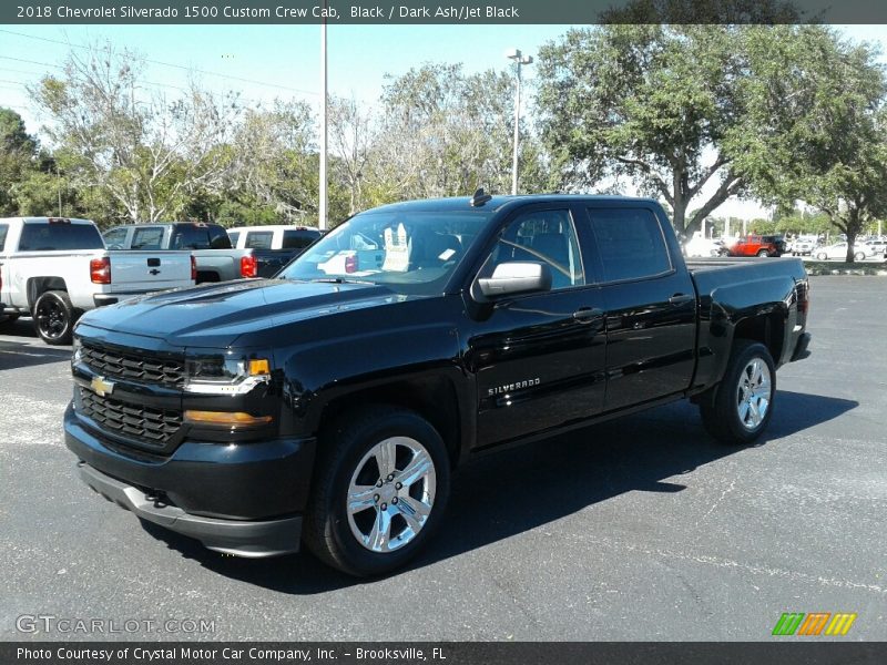 Black / Dark Ash/Jet Black 2018 Chevrolet Silverado 1500 Custom Crew Cab