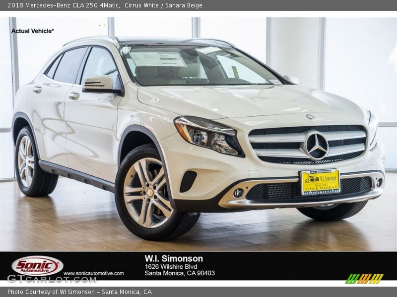 Cirrus White / Sahara Beige 2018 Mercedes-Benz GLA 250 4Matic