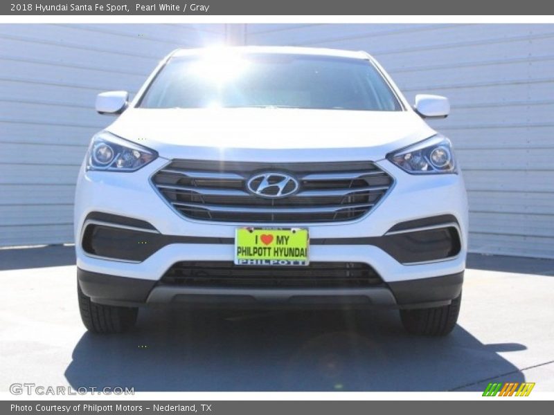 Pearl White / Gray 2018 Hyundai Santa Fe Sport