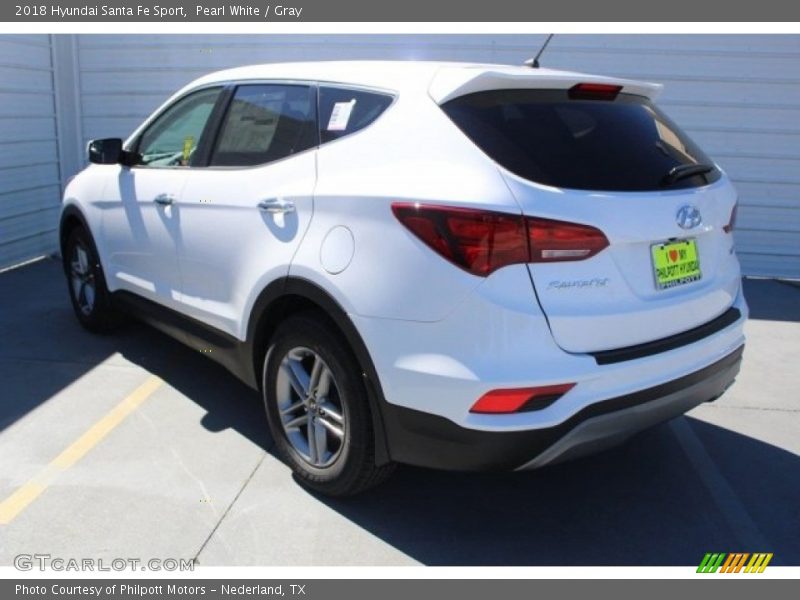 Pearl White / Gray 2018 Hyundai Santa Fe Sport