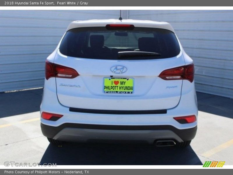 Pearl White / Gray 2018 Hyundai Santa Fe Sport