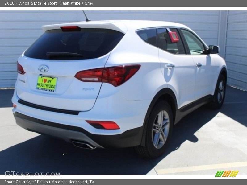 Pearl White / Gray 2018 Hyundai Santa Fe Sport