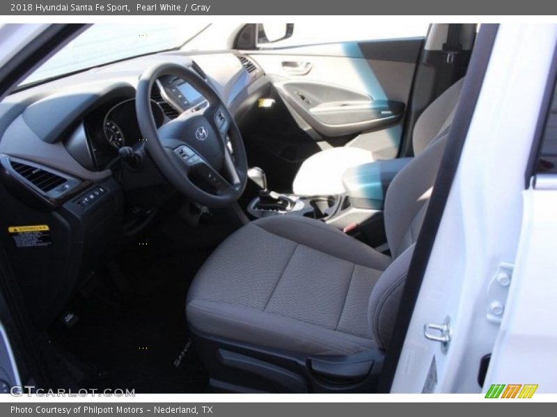 Pearl White / Gray 2018 Hyundai Santa Fe Sport