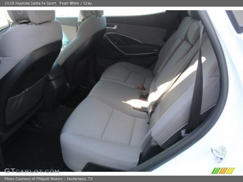 Pearl White / Gray 2018 Hyundai Santa Fe Sport