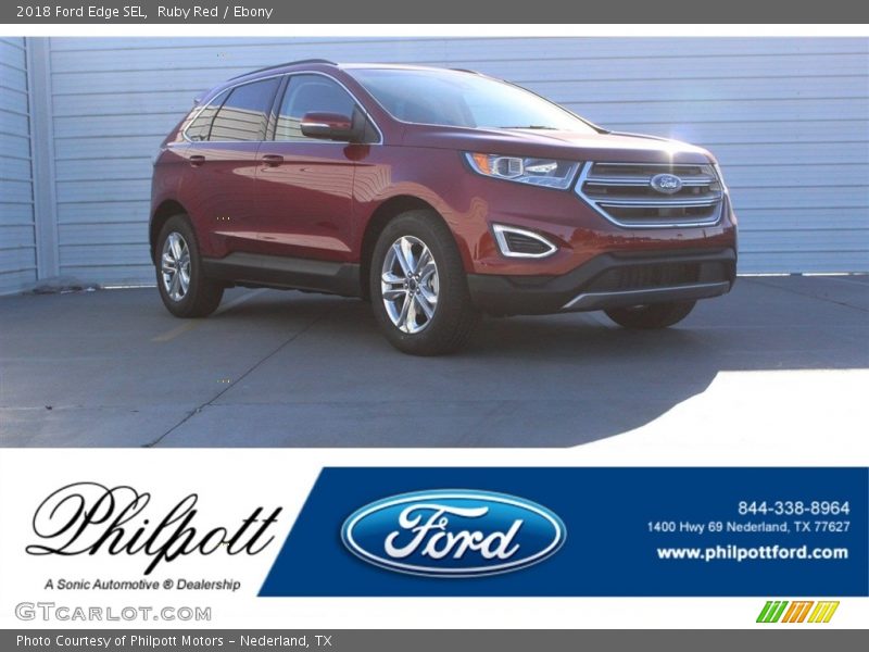 Ruby Red / Ebony 2018 Ford Edge SEL