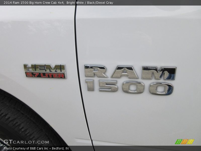 Bright White / Black/Diesel Gray 2014 Ram 1500 Big Horn Crew Cab 4x4