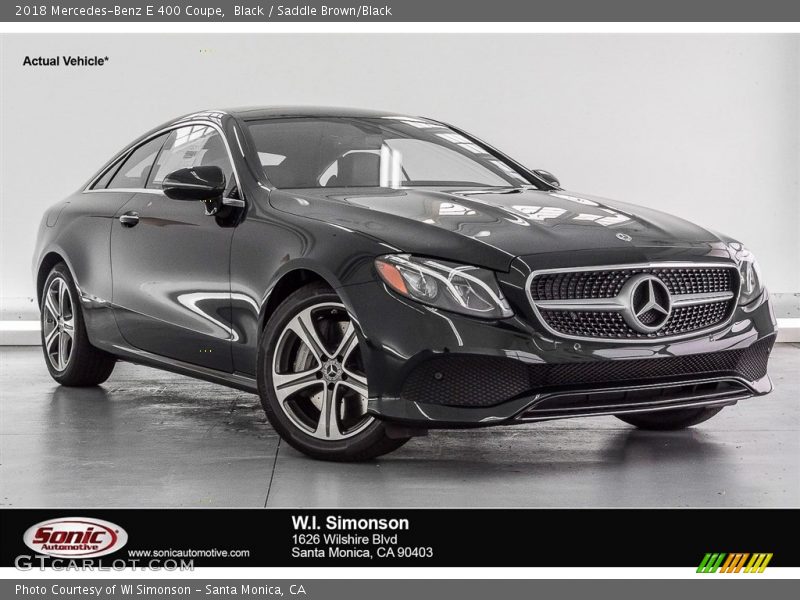 Black / Saddle Brown/Black 2018 Mercedes-Benz E 400 Coupe