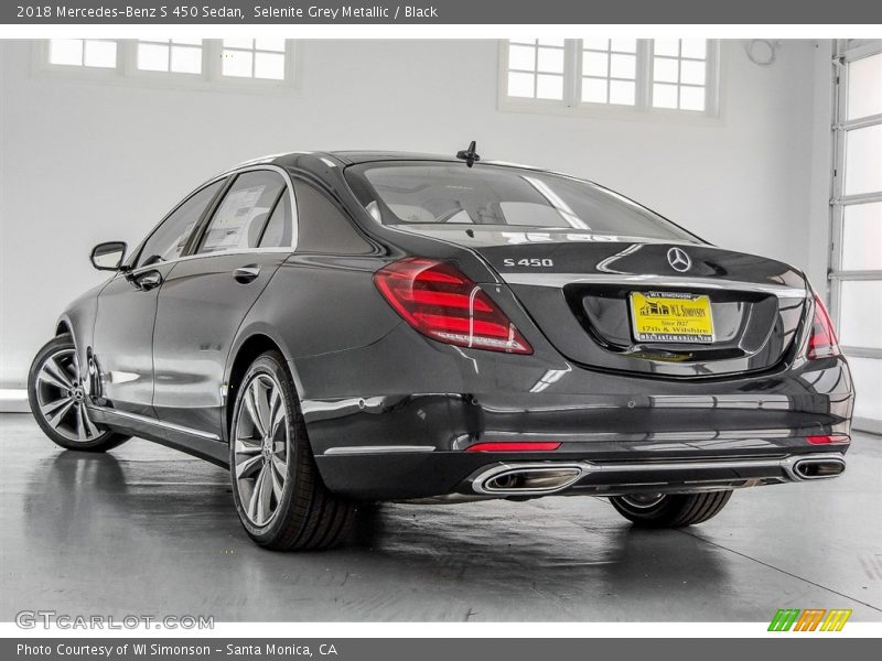 Selenite Grey Metallic / Black 2018 Mercedes-Benz S 450 Sedan