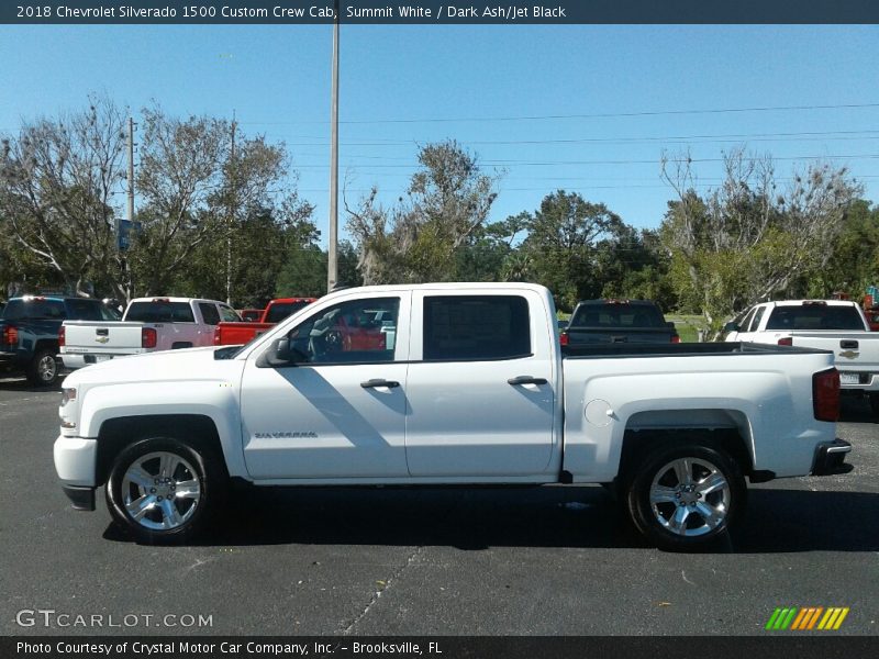 Summit White / Dark Ash/Jet Black 2018 Chevrolet Silverado 1500 Custom Crew Cab