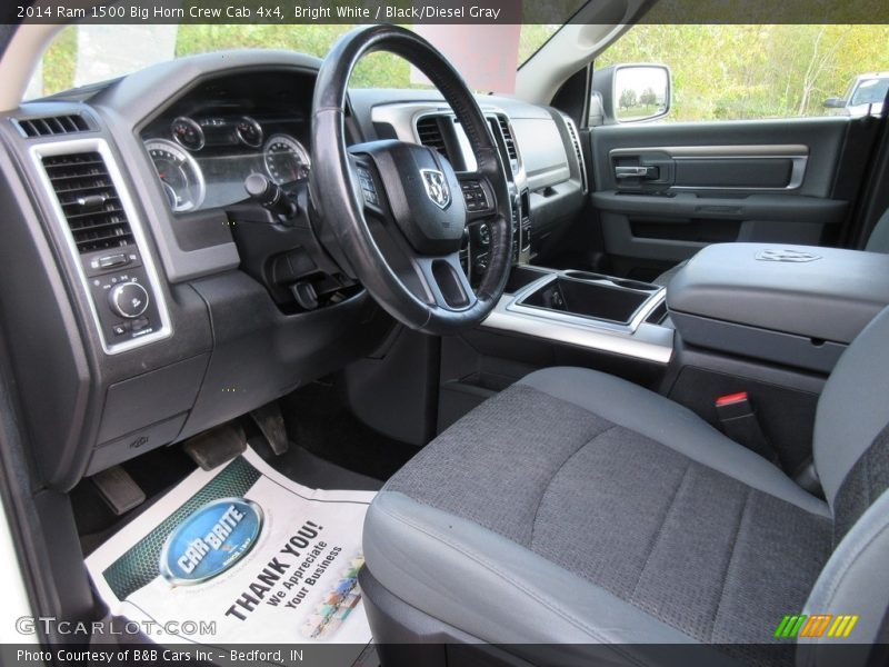Bright White / Black/Diesel Gray 2014 Ram 1500 Big Horn Crew Cab 4x4