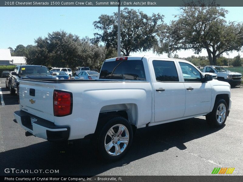 Summit White / Dark Ash/Jet Black 2018 Chevrolet Silverado 1500 Custom Crew Cab