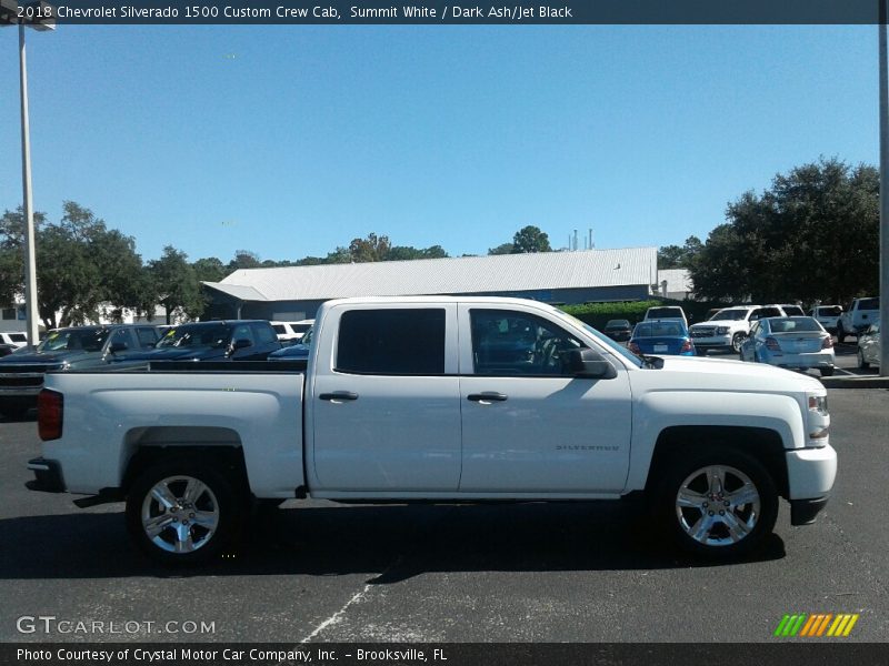 Summit White / Dark Ash/Jet Black 2018 Chevrolet Silverado 1500 Custom Crew Cab