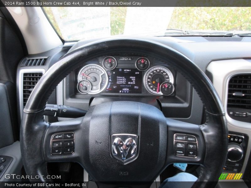 Bright White / Black/Diesel Gray 2014 Ram 1500 Big Horn Crew Cab 4x4