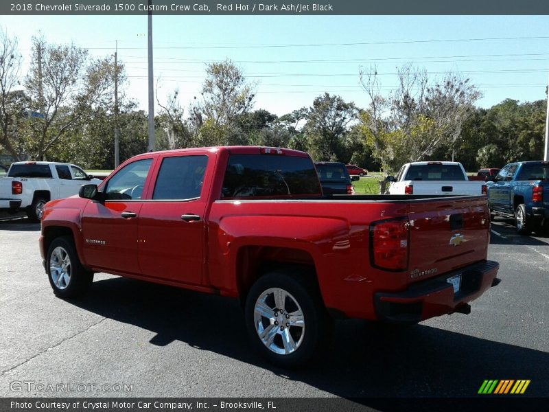 Red Hot / Dark Ash/Jet Black 2018 Chevrolet Silverado 1500 Custom Crew Cab