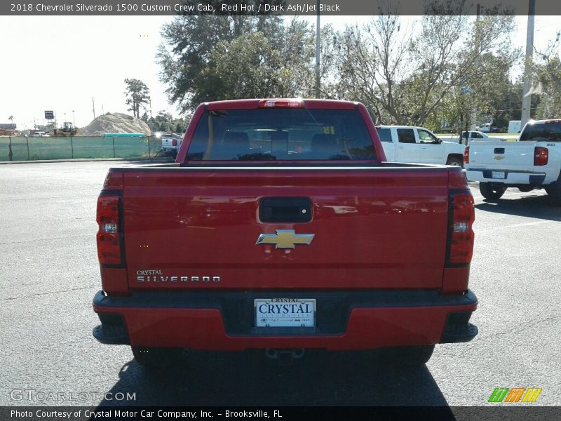 Red Hot / Dark Ash/Jet Black 2018 Chevrolet Silverado 1500 Custom Crew Cab