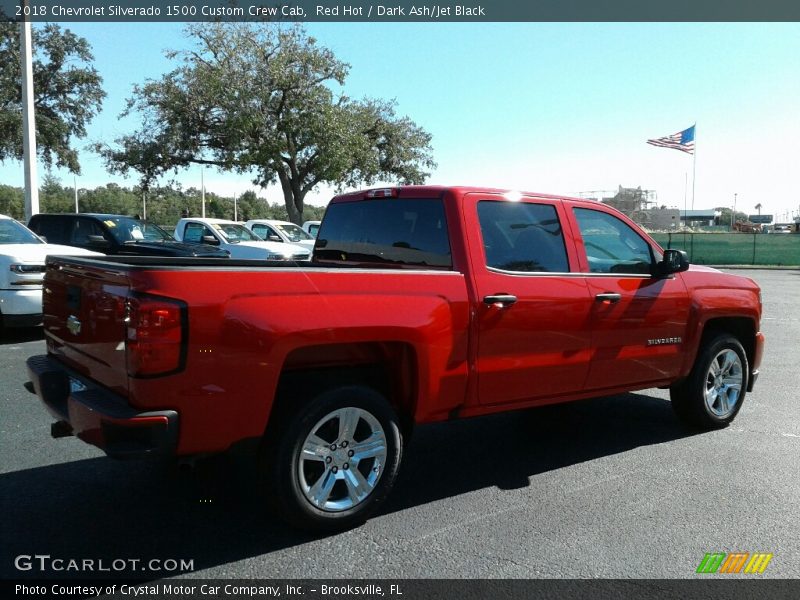 Red Hot / Dark Ash/Jet Black 2018 Chevrolet Silverado 1500 Custom Crew Cab