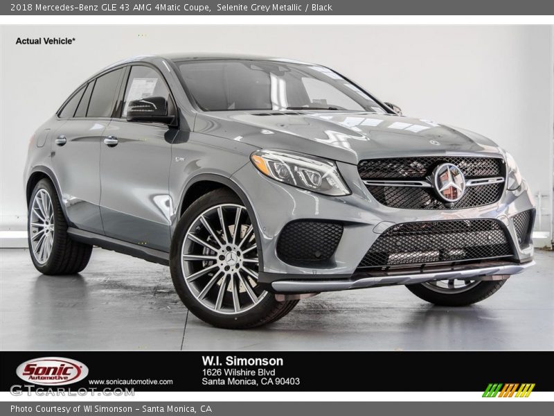 Selenite Grey Metallic / Black 2018 Mercedes-Benz GLE 43 AMG 4Matic Coupe