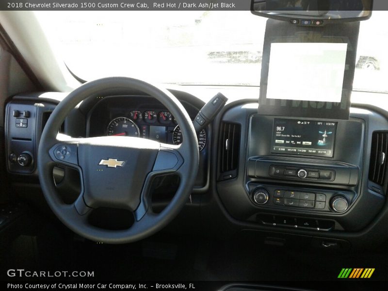Red Hot / Dark Ash/Jet Black 2018 Chevrolet Silverado 1500 Custom Crew Cab