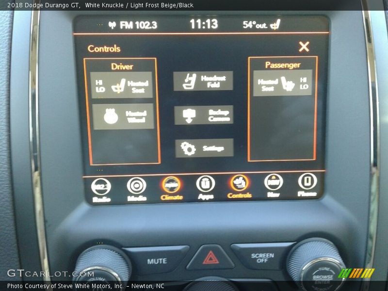 White Knuckle / Light Frost Beige/Black 2018 Dodge Durango GT