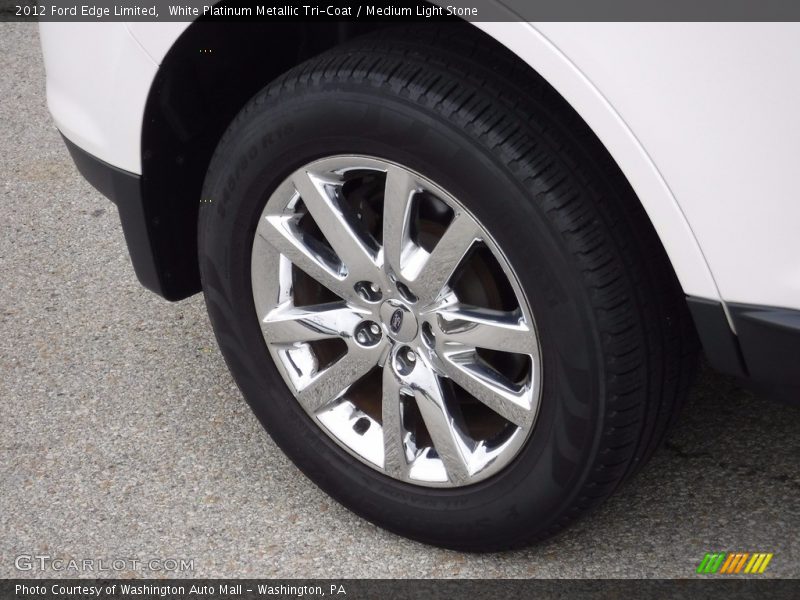 White Platinum Metallic Tri-Coat / Medium Light Stone 2012 Ford Edge Limited