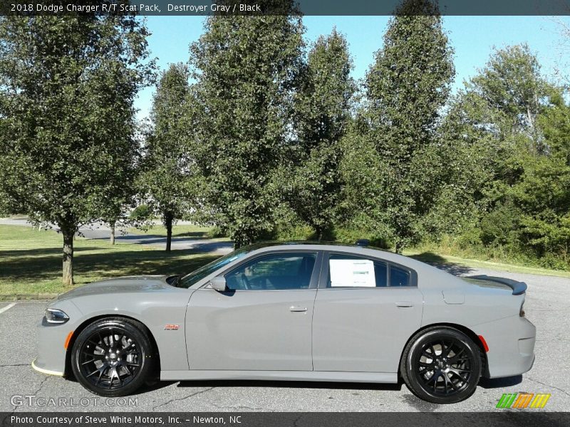 Destroyer Gray / Black 2018 Dodge Charger R/T Scat Pack