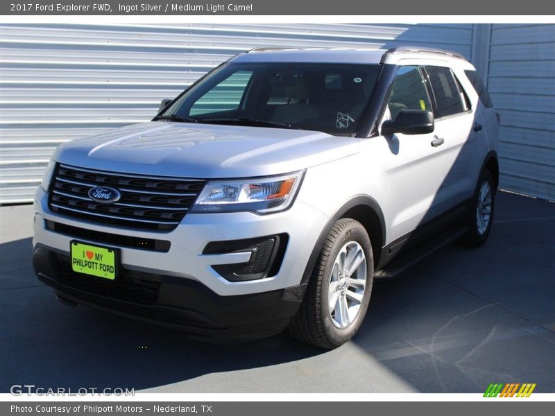 Ingot Silver / Medium Light Camel 2017 Ford Explorer FWD